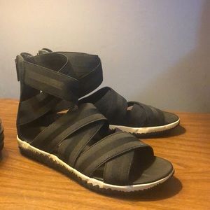 Sorel Out 'N About Strap Sandals Black - NEW